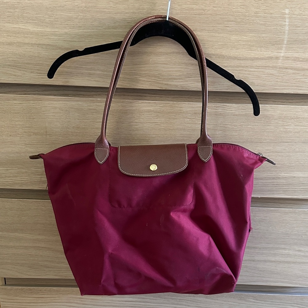LongChamp LePliage large in burgundy